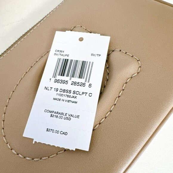 Coach Nolita 19 CR364 Taupe Leather Convertible Shoulder Bag Wristlet - Picture 7 of 7